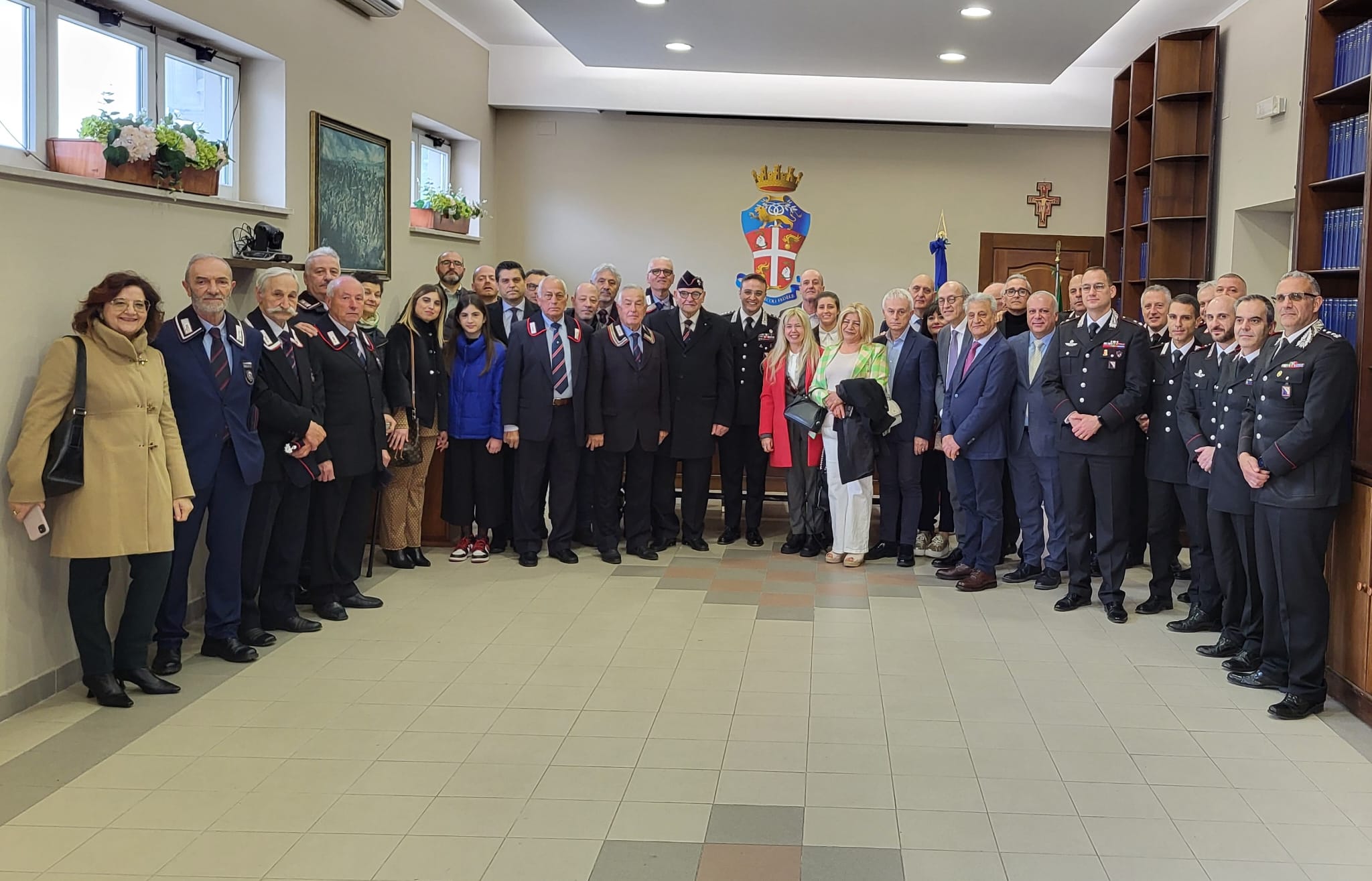 Cerimonia di  consegna delle tessere socio simpatizzante Associazione naz.le carabinieri di Mercogliano